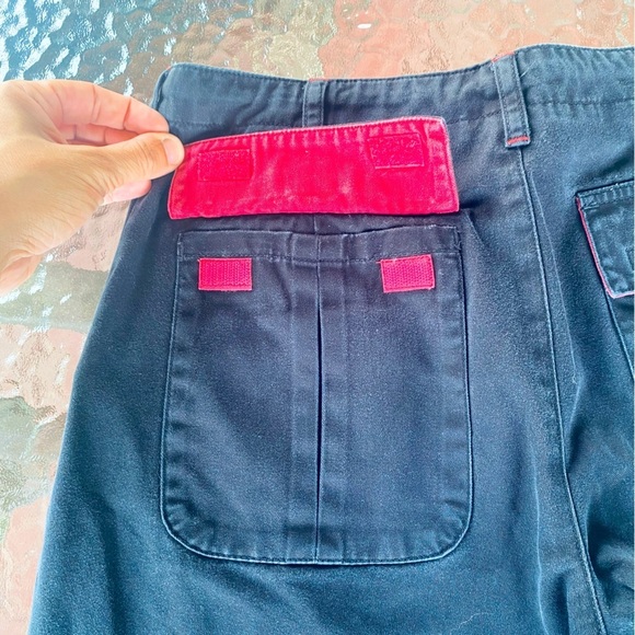 Grunge Goth Wide Leg Double Knee Look Skater JNCO Inspired Cargo Pants Pockets 2 - Picture 2 of 14